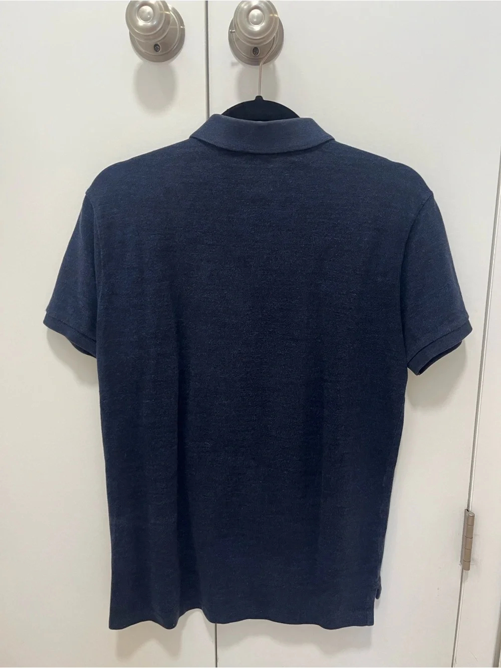 Ralph Lauren Navy Short-Sleeve Polo with Light Blue Logo